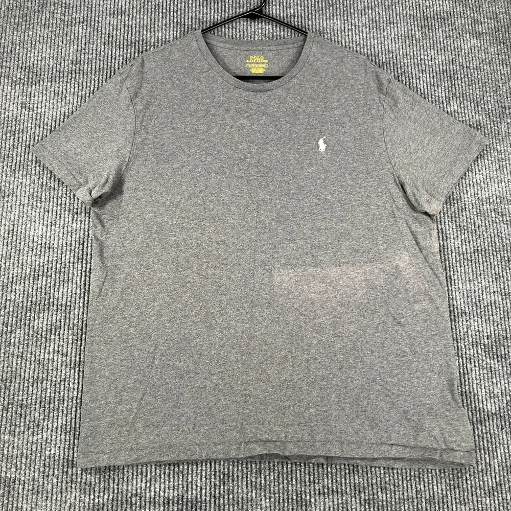 Polo Ralph Lauren Shirt Mens XL Extra Large Gray Short Sleeve Soft Light